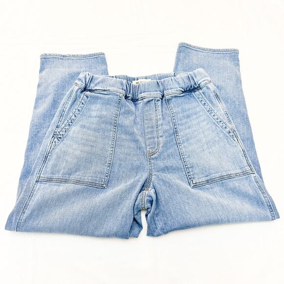 Madewell Pull-On Carpenter Denim Jeans Light Wash Size Medium - Picture 4 of 9